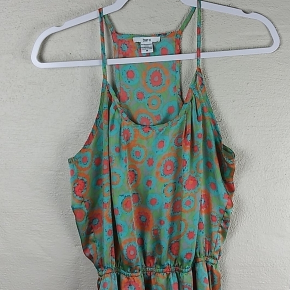 Bar III Green Floral Multicolored Racerback Dress - Picture 2 of 10